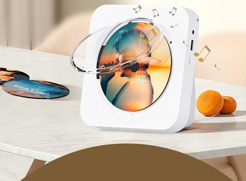 CD Player Portable KC-718 Hifi Bluetooth Dual Speakers FM Radio Headphone Mode U