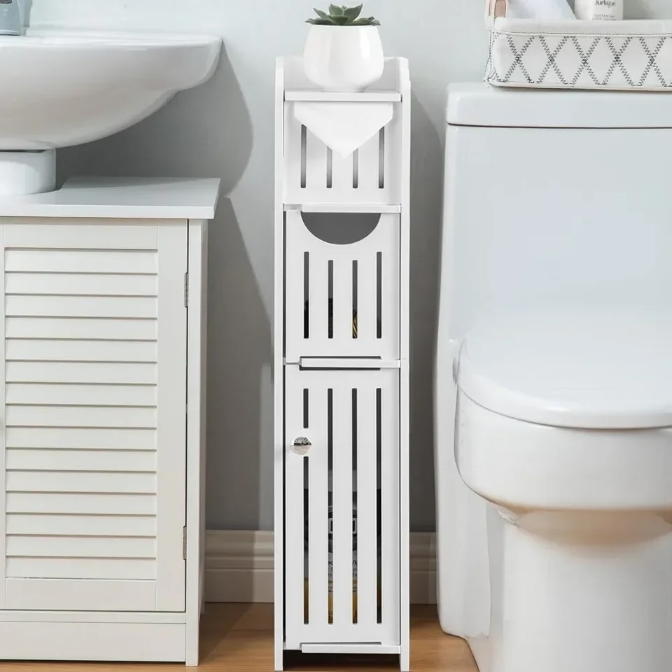 Armadietto Portaoggetti Sottile Per Bagno Stretto | 5 Ripiani, Organizzatore Multifunzionale Con Ruote Per Cucina E Camera Da Letto