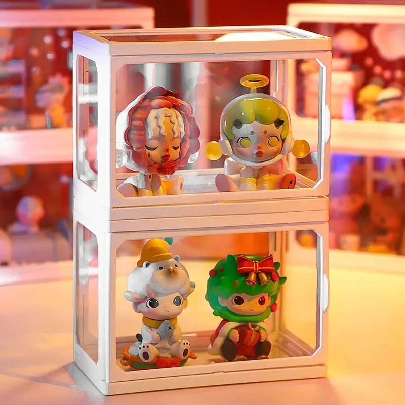 Transparent Ladder Display Rack for Collectibles - Handmade Storage for Dolls and Figurines