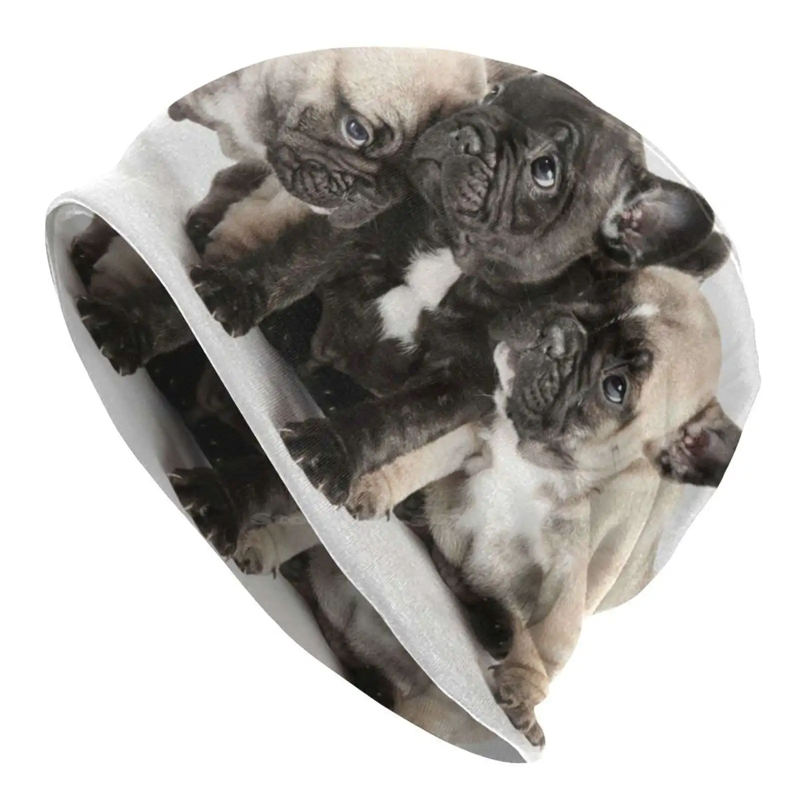 Frenchie Pals Cappello Lavorato A Maglia Berretto Caldo Berretti Da Esterno Frenchie Simpatici Cuccioli Facce Carine Animali Divertenti Facce Rugose C