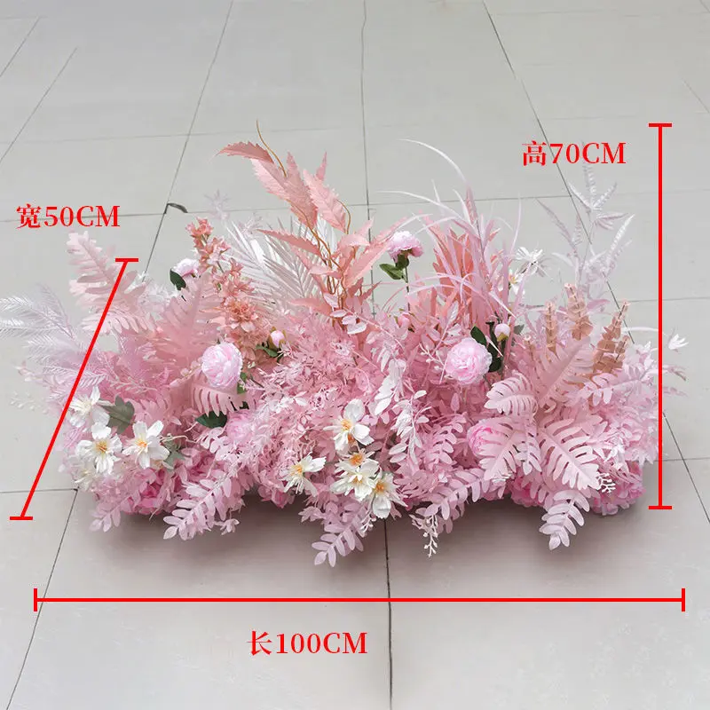 

Wedding Artificial Flower Decorations Supplies Wedding Stage Background Romance Road Row Flower Scene Layout Ornaments Product