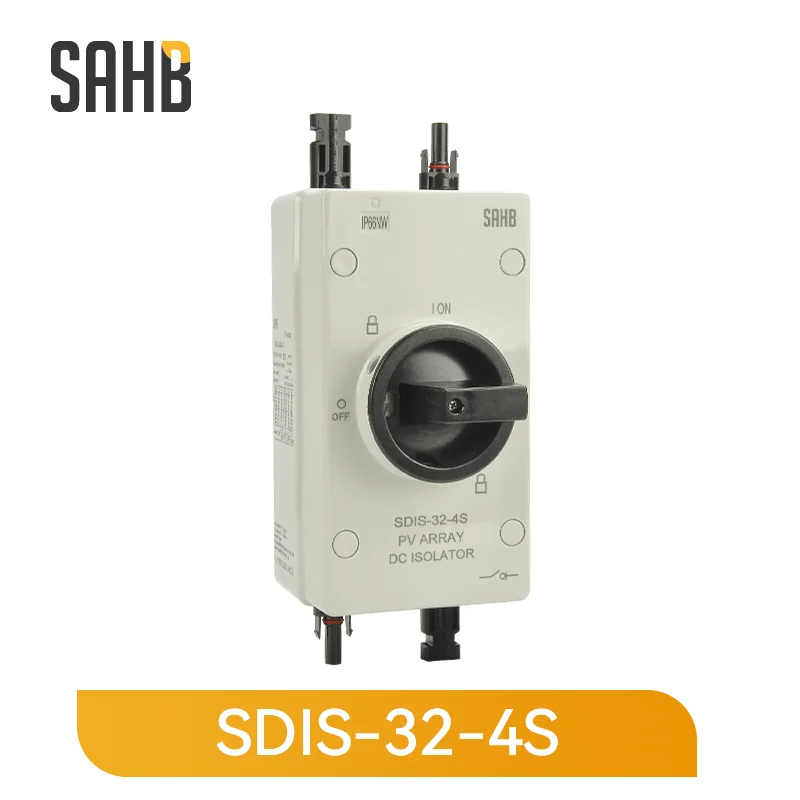SAHBPVDCPhotovoltaicIsolatorSwitch1000V32A4POutdoorWaterproof