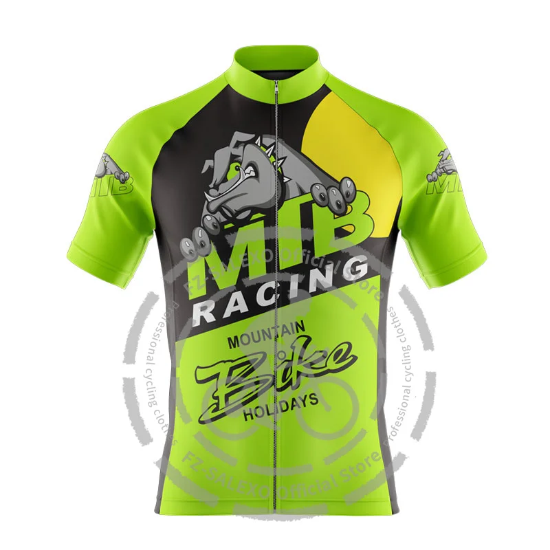 Men Cartoon Dog Cycling Jersey Summer Short Sleeve Bike Shirts MTB Cycling Clothing Ropa Maillot Ciclismo Racing Bicycle Clothes