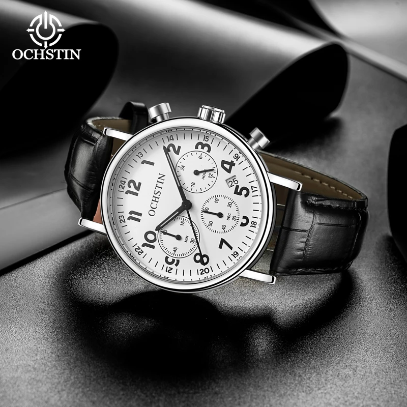 Ochstin's New 2024 Navigator Series Minimalist Fashion Multi functional Quartz Movement Men's Quartz Watch