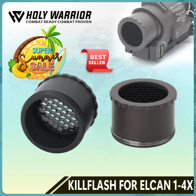 HolyWarriorAluminumMaterialCNCTECHKillflashAntiReflectionDeviceforElcan1x4xOptical