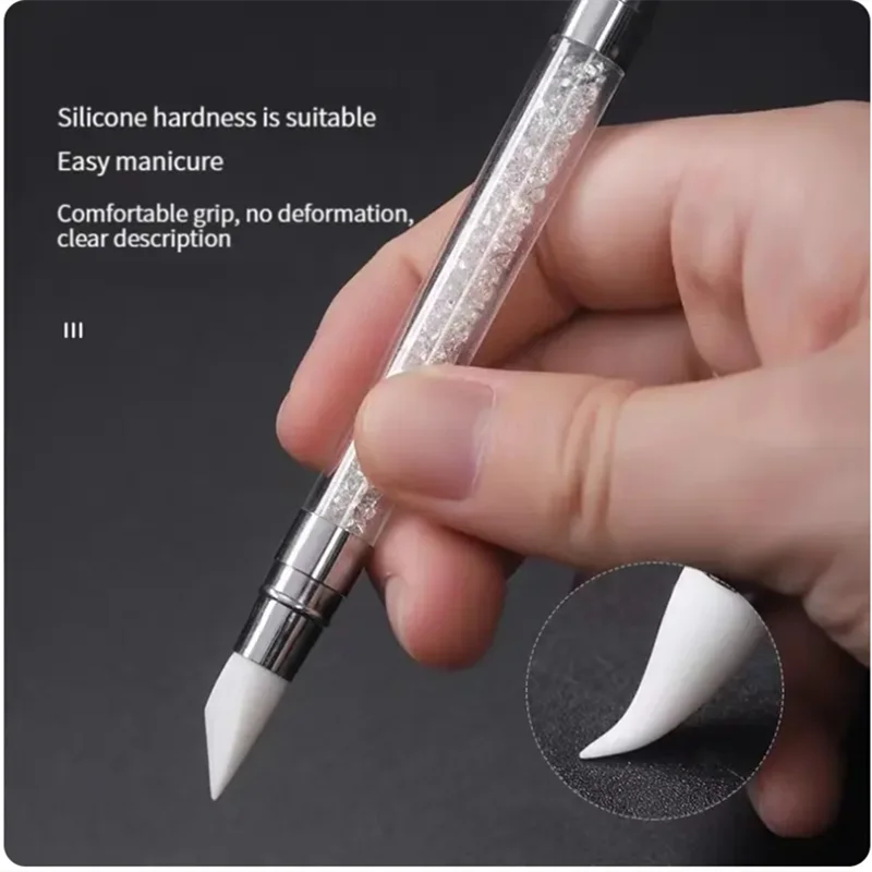 Nail Art Pen Double Head Silicone Flower Sculpting Pen Adjustable Glue Stick Embossing Pen Nail Art Brush Every Home Tool 5