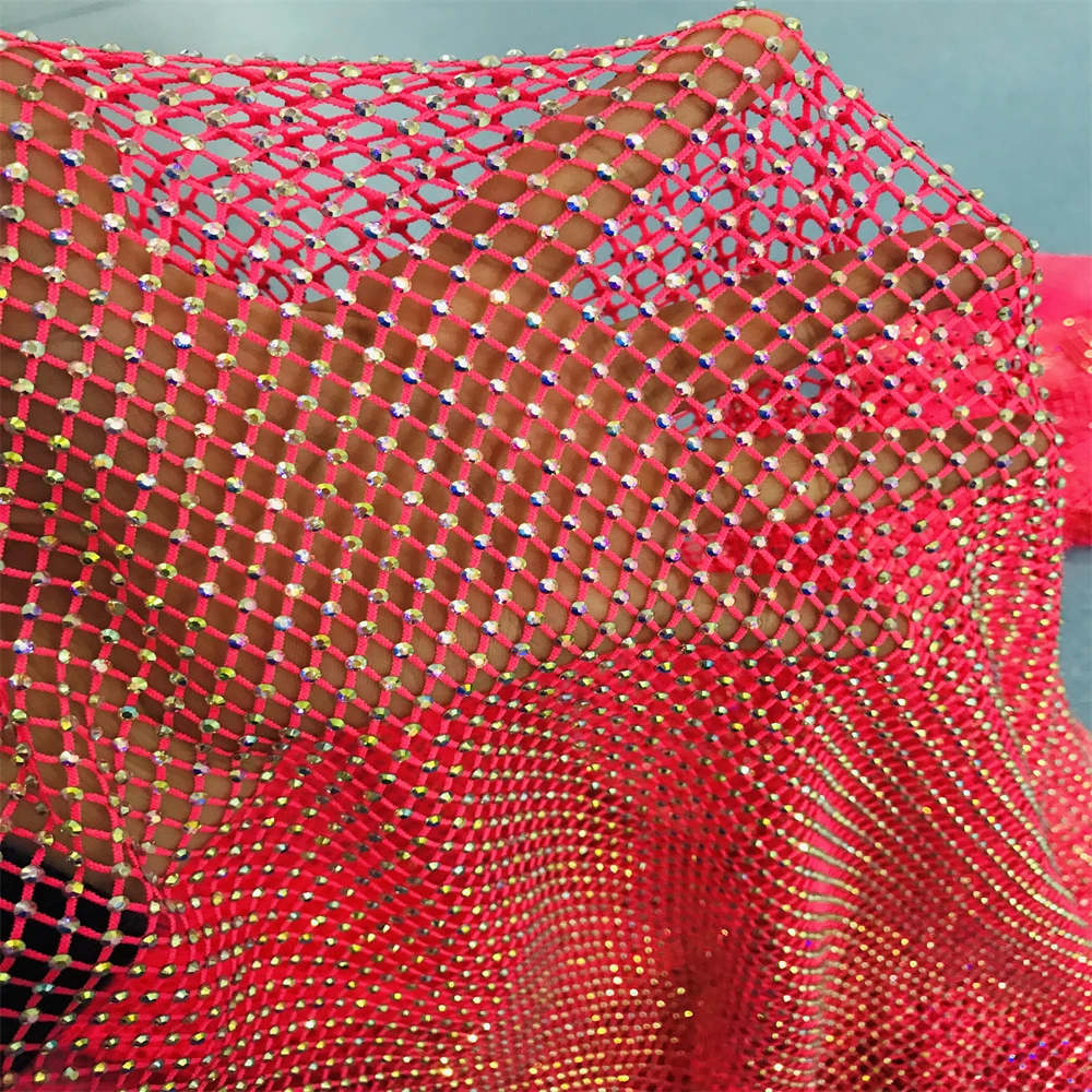 Crystal Mesh Fabric Rhinestone Applique Shiny Crystal Rhinestone Mesh