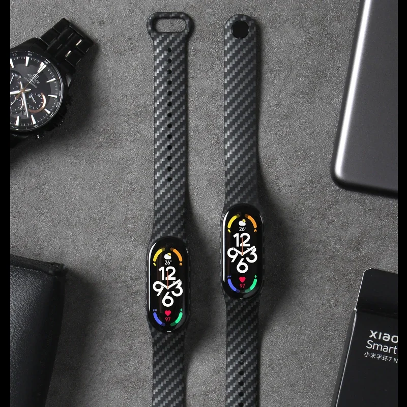 Carbon Fiber Straps for Smartwatch Wristbands - Premium Silicone Bracelet Accessories