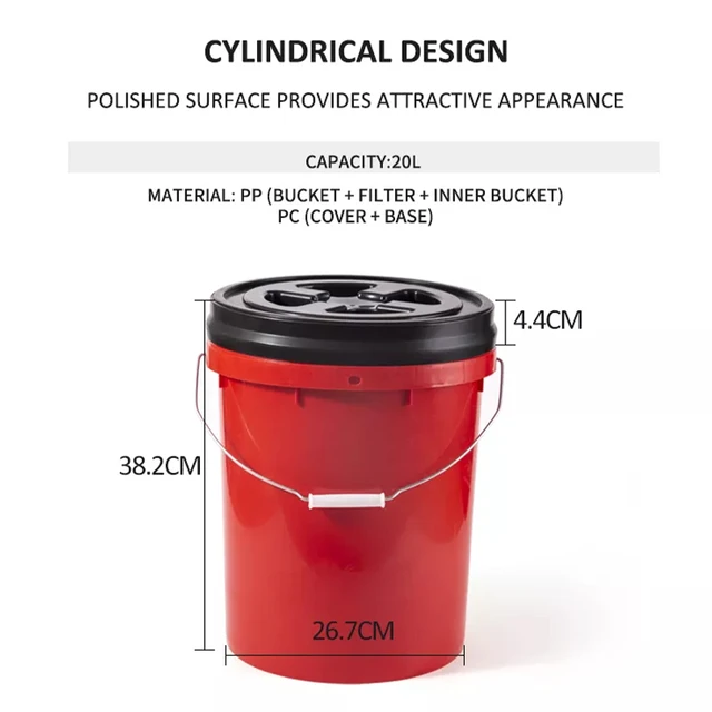 Design Bucket 5 Liters Red