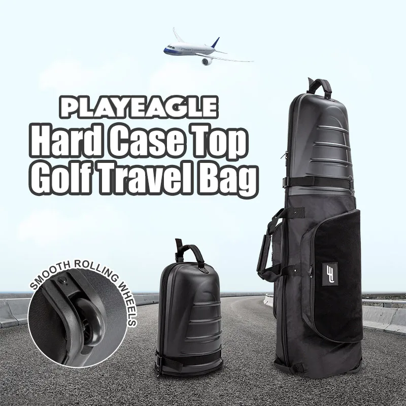 골프 공  Playeagle 2023 하드 탑 골프 여행 커버 항공 가방, 바퀴 및 하드 케이스가 있는 휴대용 접이식, 핫 세일 