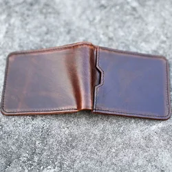 RFID Blocking Genuine Leather Bifold Wallet - Designer Men's Money Clip Wallet (Coffee)