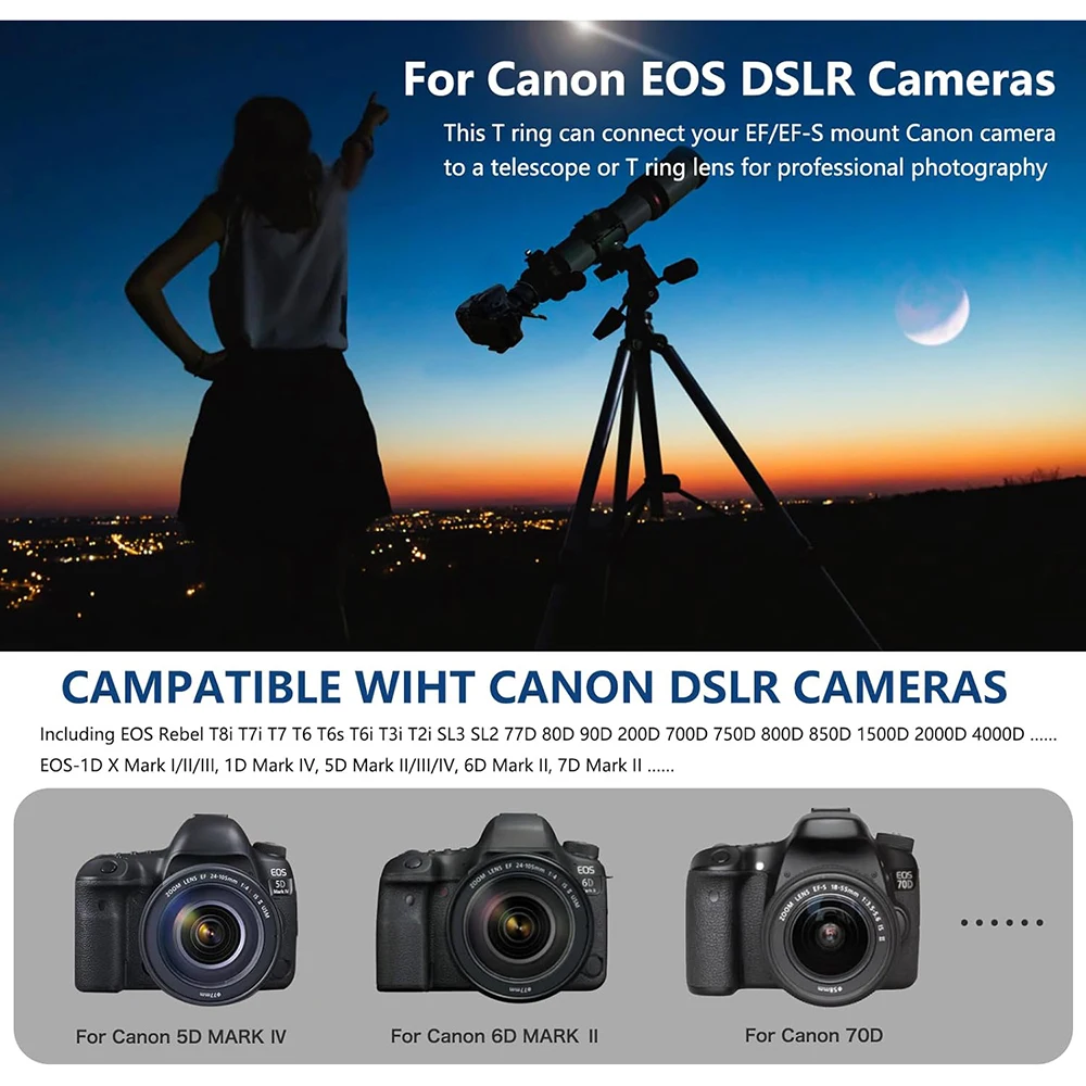 55mm Lens Dslr Lens For Moon Photography Nikon D5300 DSLR Camera W