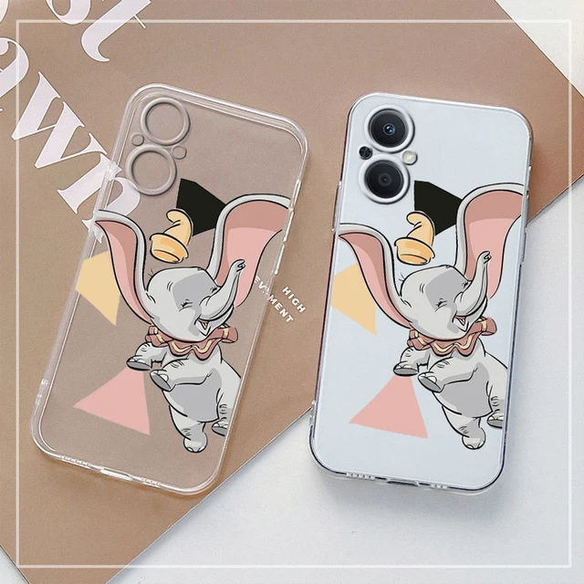 Funda para Oppo A53s Oficial de Disney Dumbo Silueta Transparente - Dumbo