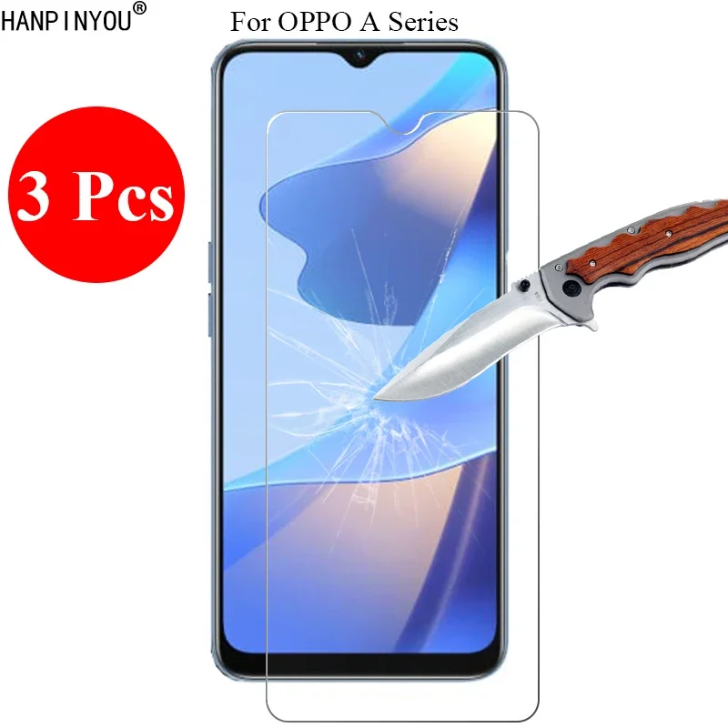 

3 шт./партия 9H 2.5D Закаленное стекло для защиты экрана для OPPO A18 A17 A17k A16 A16K A16S A16e защитная пленка + инструменты для очистки