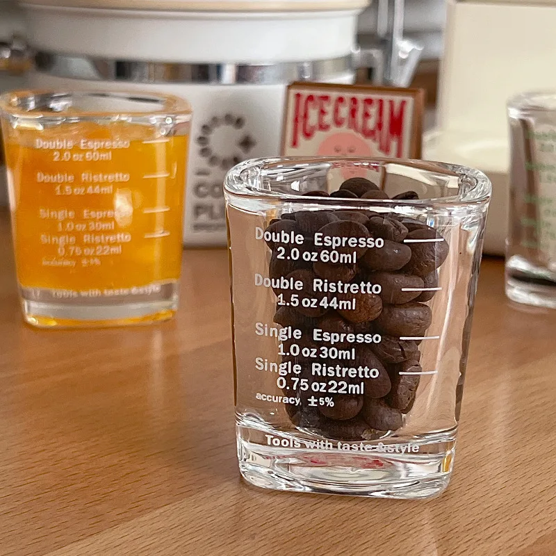 Espresso Shot Glasses Measuring Cup  Coffee Shot Measuring Cup - Double  Measuring - Aliexpress