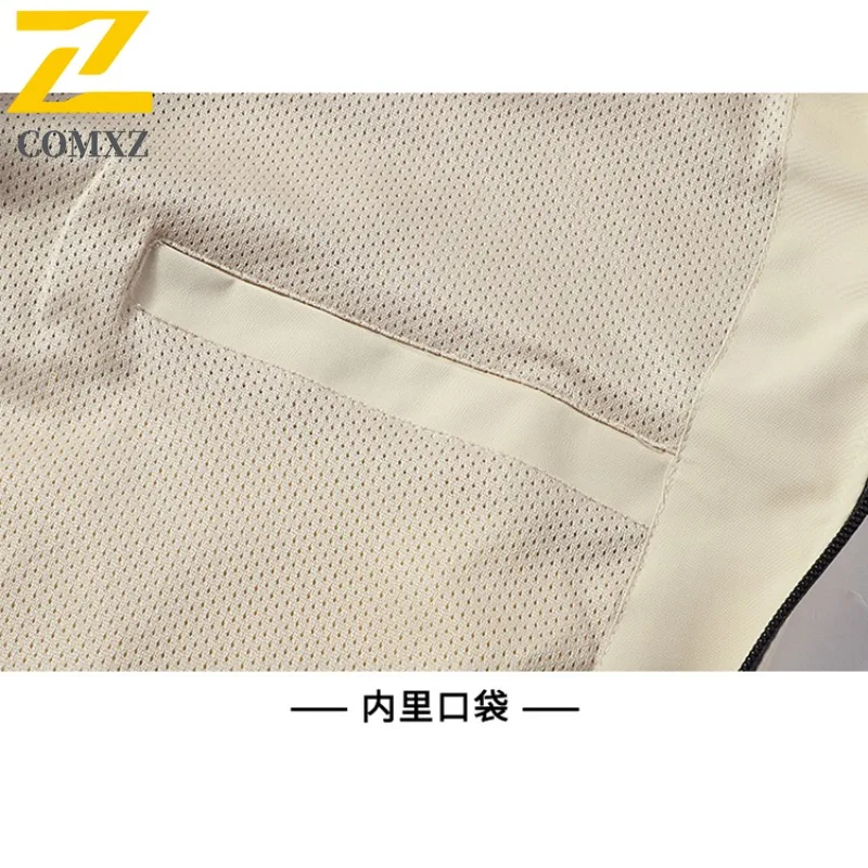 COMXZ Casual Hooded Men Jacket Outdoor Climbing Wind Resistant Outerwear High End Journey Light Autumn New Windbreaker