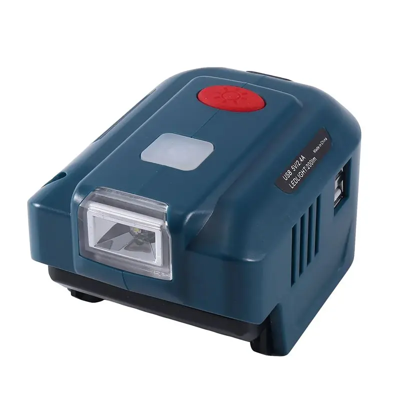 ABAH-18V 리튬 배터리 휴대용 전원 인버터 BOS220V용 듀얼 USB LED 라이트 토치가 있는 인버터 발전기용