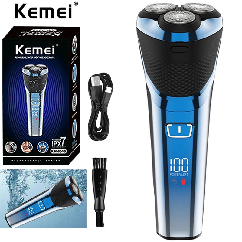 

Kemei Electric Shaver Beard Trimmer Shaving Machine Trimmer for Men Razor Professional Electric Rechargeable Whole body washable