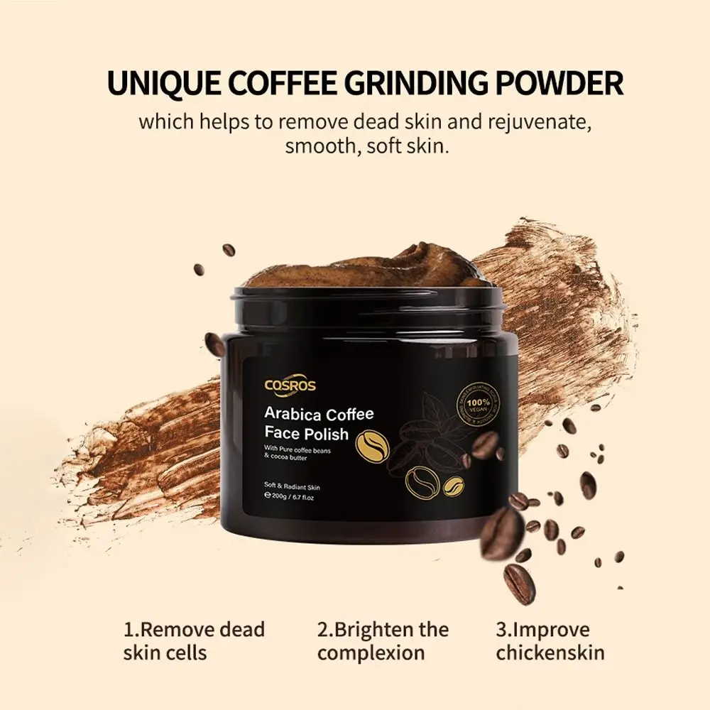 Deep Cleaning Body Cleansing Exfoliator Whitening Hydrating Facial Care Arabica Coffee Face Polish Dead Skin Remove