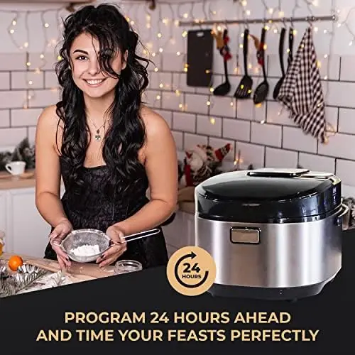 Buffalo Titanium Grey IH SMART COOKER, Rice Cooker and Warmer, 1.8L, 10  cups of rice, Non-Coating inner pot, Efficient, Multiple function,  Induction Heating (10 cups) 