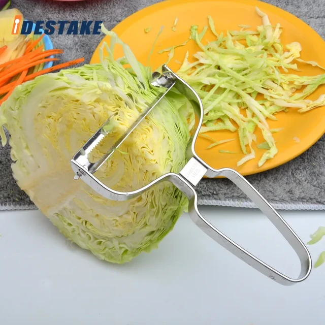 Stainless Cabbage Graters Silicone Handle Vegetable Slicer Shredder Fruit  Peeler Knife Kitchen Cutter for Making Coleslaw Salad