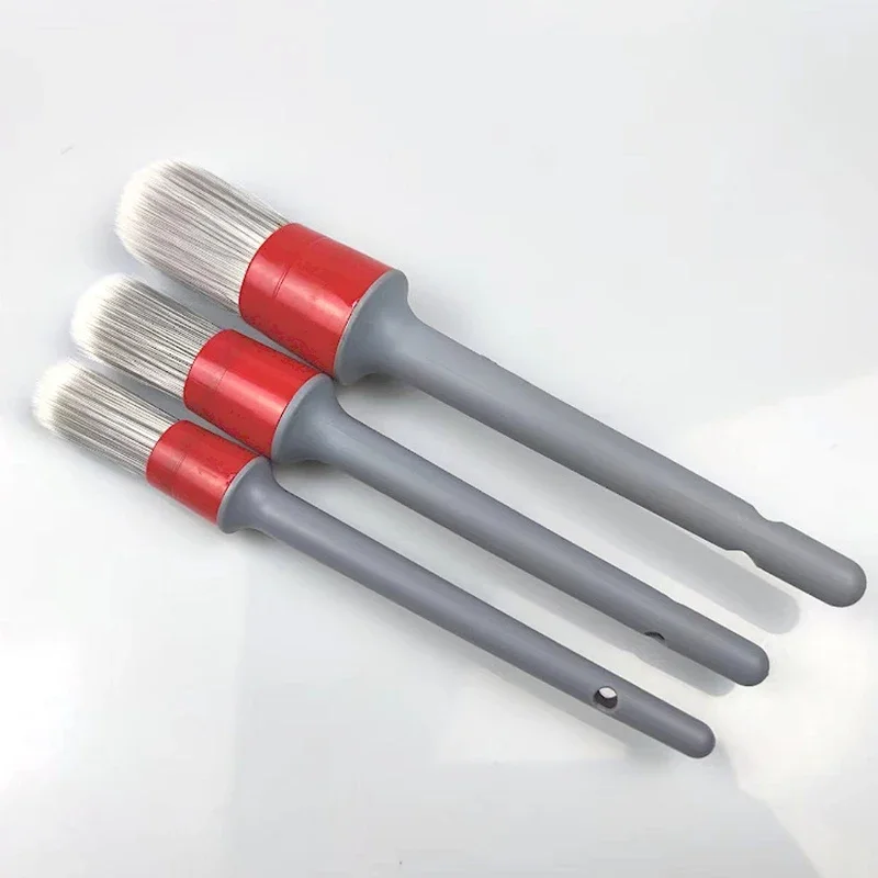 3PCS Car Wash Brush Auto Interior Detail Cleaning Tools Air Conditioner Air Outlet Cleaning Brush Dashboard Wheel Tools