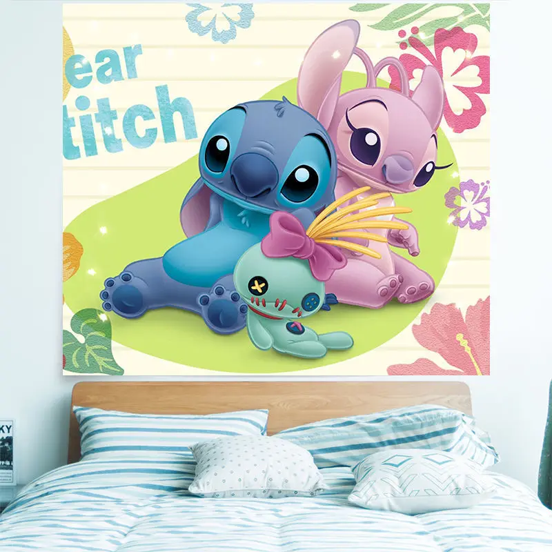 Disney Lilo & Stitch Tapestry Wall Hanging Tapestry Decor Living Room  Bedrooms Decor Aesthetic Tapestry Wall Hanging - AliExpress