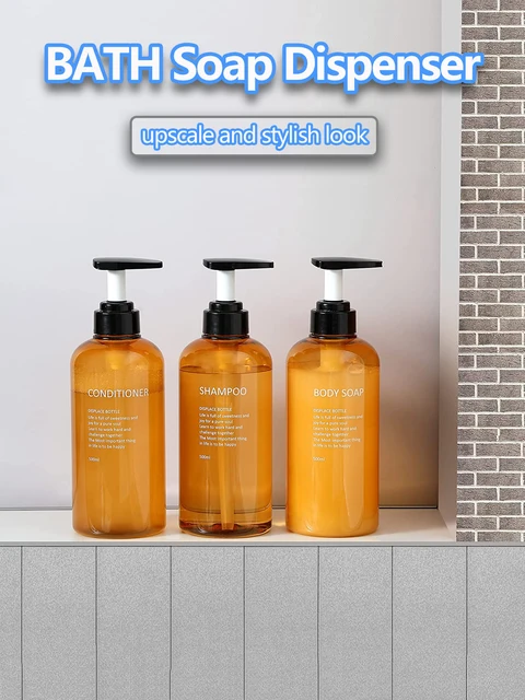 3PCS/SET dispensador jabon y shampoo dispensador de jabon dispensador de  shampoo botes gel y champu rellenable - AliExpress