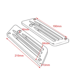 Premium Motorcycle Saddlebag Latch Cover - Sleek Design (Silver)