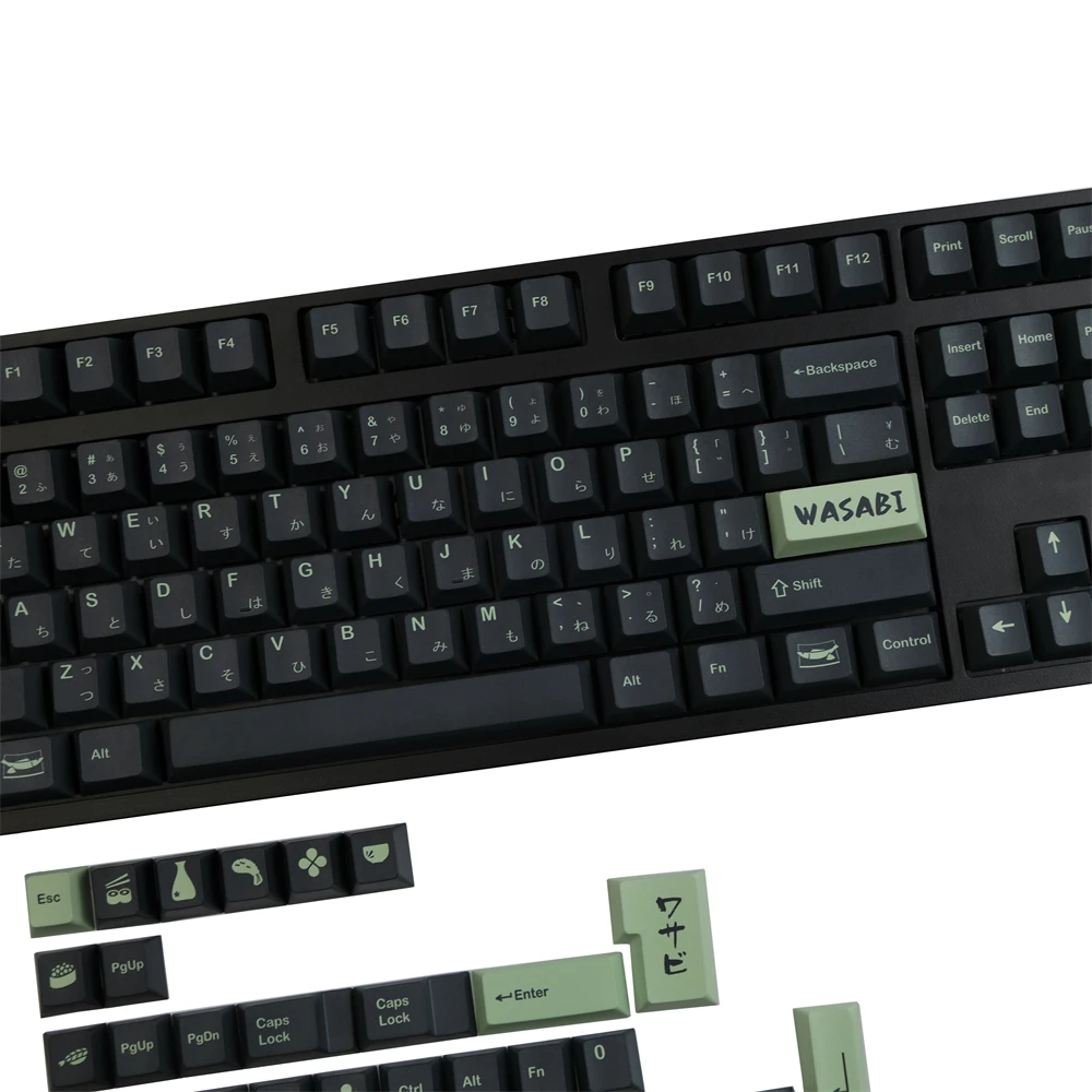 Gmk Wasabi Pbt Keycap Dye-sublimação Cereja Perfil Inglês Keycaps para Jogo Gateron mx Interruptor Teclado Mecânico - Imagem 2