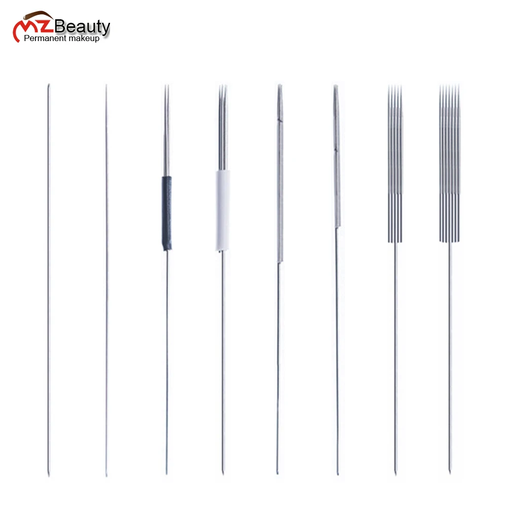 Disposable Tattoo Needles 1R 3RL 3RS 5RL 5RS 3F 5F 7F Agujas Microblading Permanent Makeup Machine Needle 0.35x50mm Maquiagem 3D