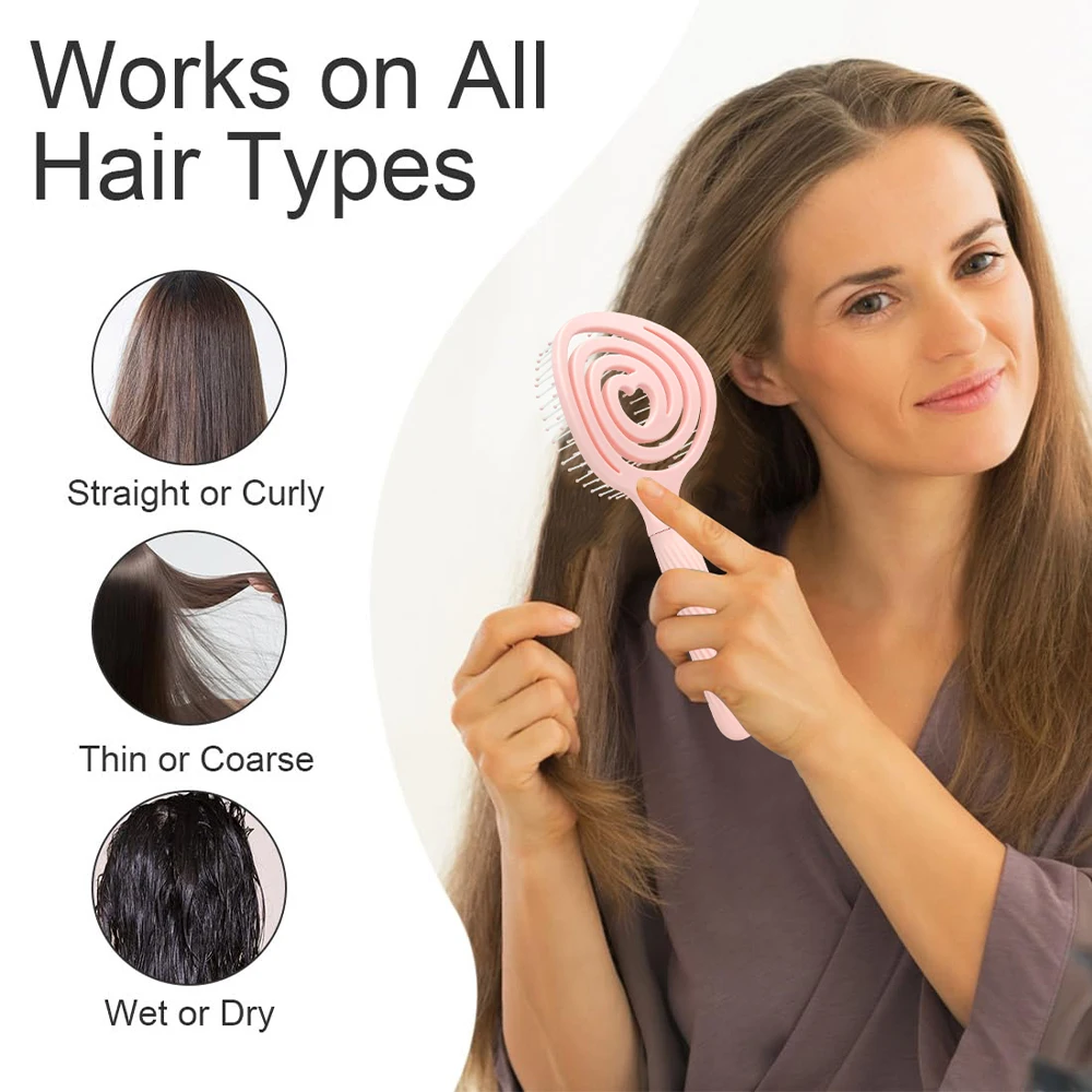 Women Air Cushion Comb 7 Style Random Colors Detangling Hair Brsuh Anti-Static Massage Comb Dry Wet Hair Comb Hairdressing Tools 4