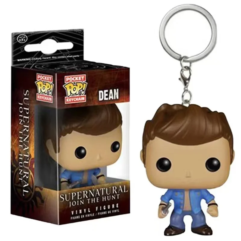 Supernatural New Character Castiel with Wing Sam KEYCHAIN Toy Dean Vinyl Figure Collection Pocket Key Chain Toys