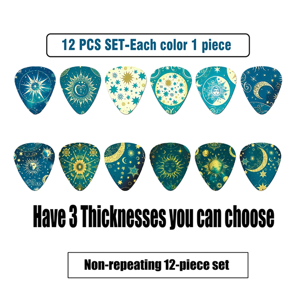 Guitar Paddles Cartoon Couples Acoustic Guitar Picks Musical Instrument Accessories 0.46/0.71/1.0Mm Pick 12pcs/set Guitar Picks Guitar Thumb Paddle