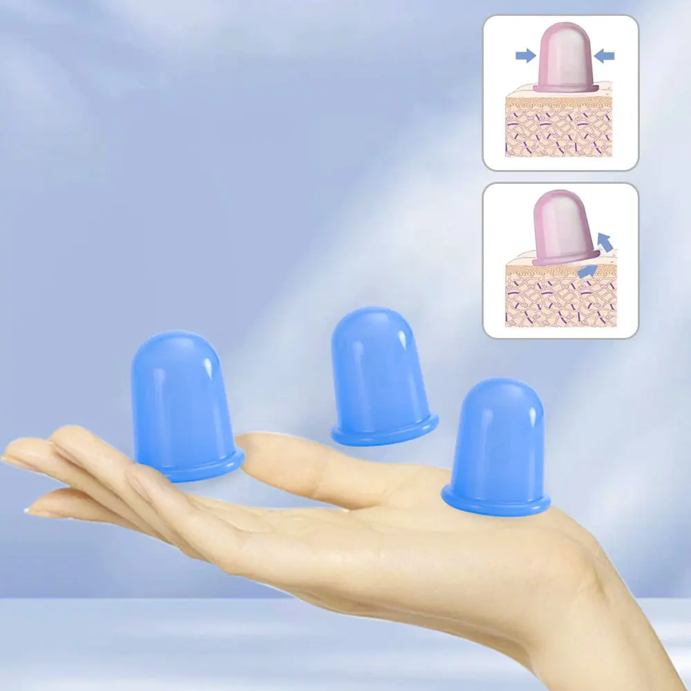 1PC Chinese Medical Vacuum Cans Silicone Cupping Cup Cellulite Suction Cup Therapy Tool Back Body Anti-cellulite Massage Jar 2