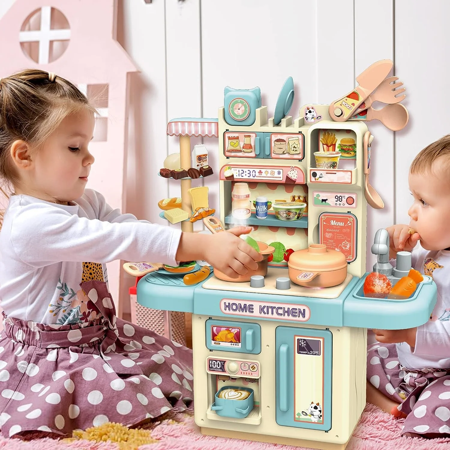 12pcs/set Kids Play House Household Appliances Toys Girls Simulation Mini  Kitchen Items Light-up and Sound Toy Kit for Baby Gift - AliExpress