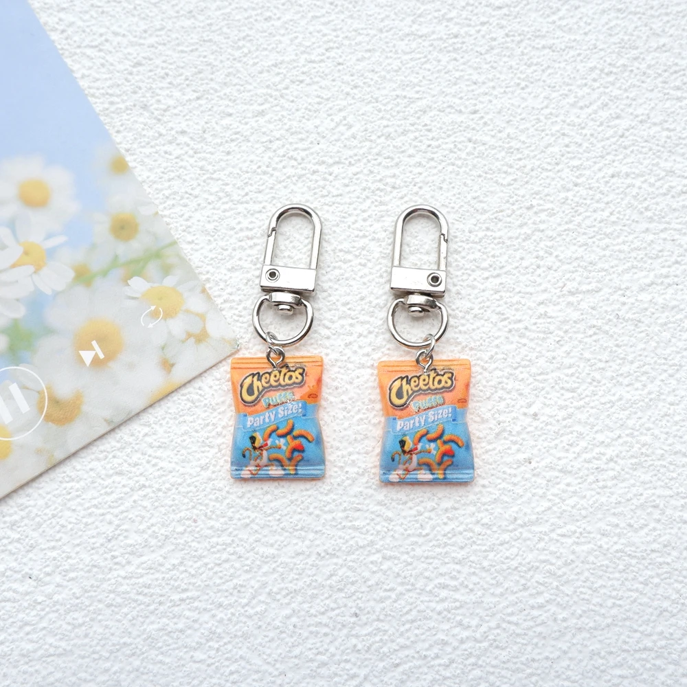 Set of 2 Adorable Snack-Themed Keychain Accessories