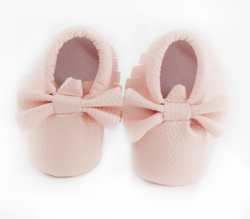 Bowknot Leather Baby Shoes Newborn Boy Girl Shoes Multicolor Toddler Red Soft Sole Anti-slip First Walkers Infant Newborn Moccas 6
