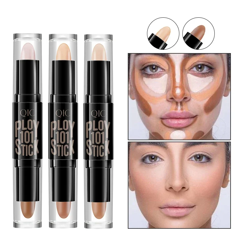 Double Head Shaping Stick Cosmetics Makeup for Women Side Face Shadow Highlight Contour Makeup Pencil Waterproof Durable Make Up