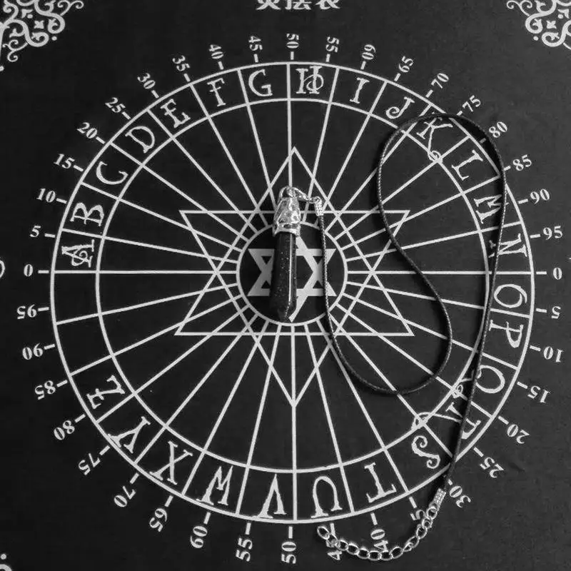 30*30CM Tarot Cloth Altar Cloth Tarot Table Cloth For Reading Black Pendulum Table Spirit Divination Props Pendulum Tool 5