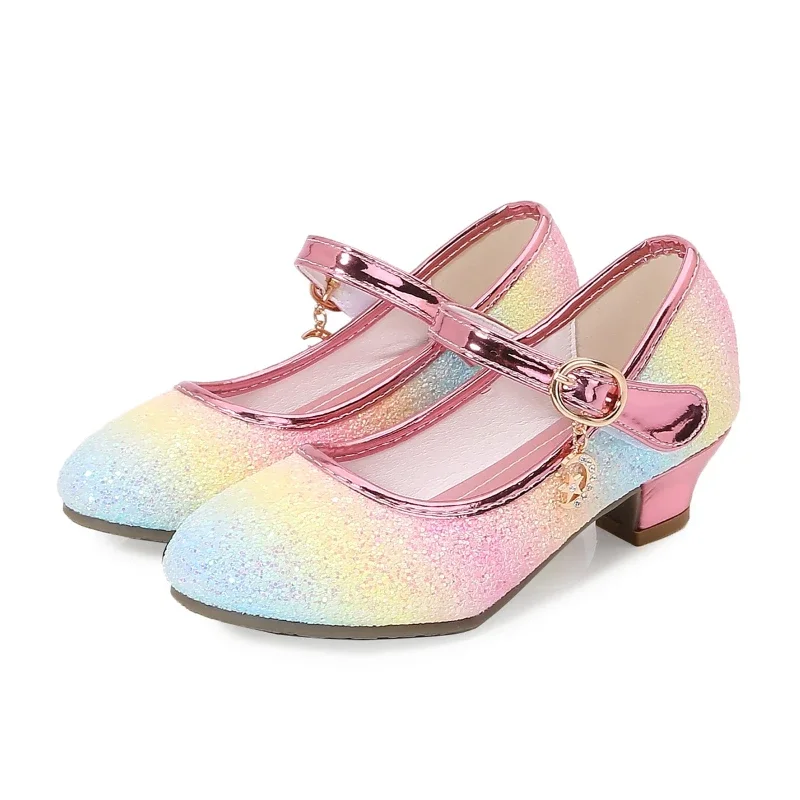 Glitter Leather Kids Party Shoes