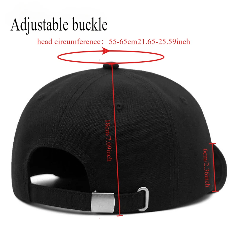 Baseball Cap Large Head Up-turn Peak Hiphop Snapback for Man Woman Big Size Flip Up Soft Top 6CM Short Brim 55-60cm 60-65cm