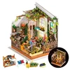 Robotime DIY 3D Puzzle Set DIY Miniature Dollhouse Miller's Garden Model Building Kit Home Decor Gifts for Women Adult 1