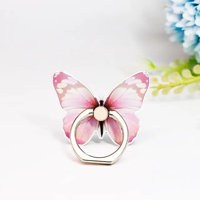 Luxury Universal Beautiful Butterfly Mobile Phone Handle Holder Suitable Mobile Phone Ring Holder Mobile Phone Holder Socket 1