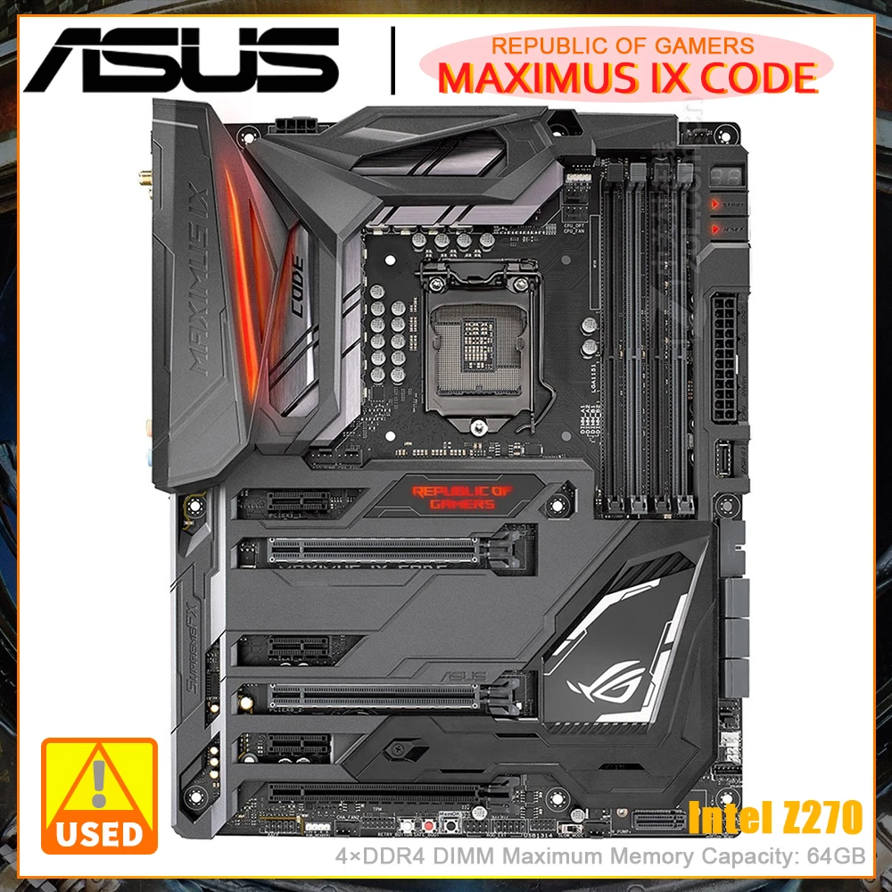 1151 Scheda Madre Asus Rog Maximus Ix Code Mining Scheda Madre Processore Intel Core I7 7700K Z270 Ddr4 64Gb M.2 3 × Pci-E X16 Usb3.1