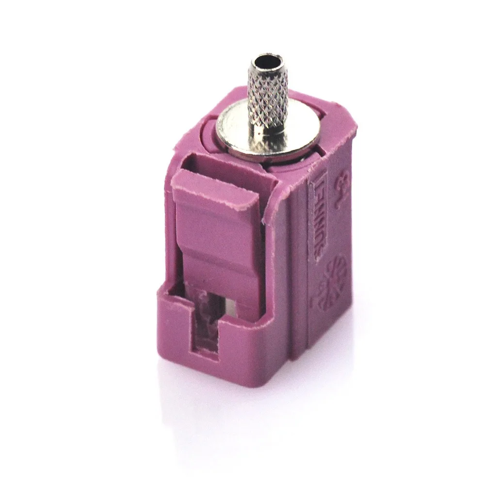 Violet Crimp Female RF Coaxial Connector for GPS Telematics Satellite Antenna