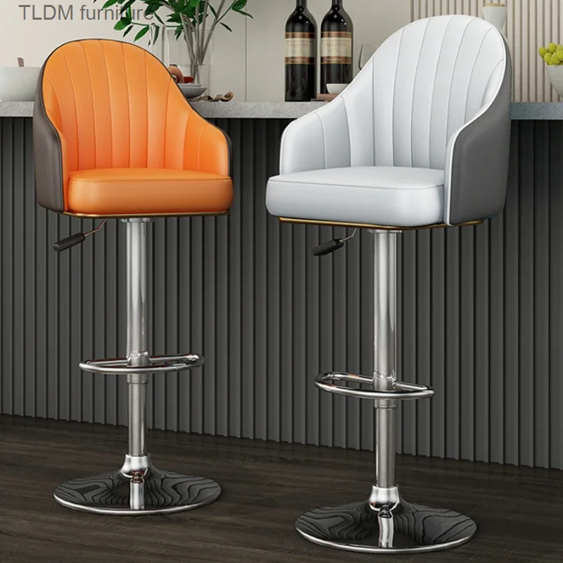 

Hand Swivel Bar Stool Reception Vanity Party Swivel Manicure Dining Chairs Luxury Ergonomic Taburete Alto Bar Furniture YX50BY