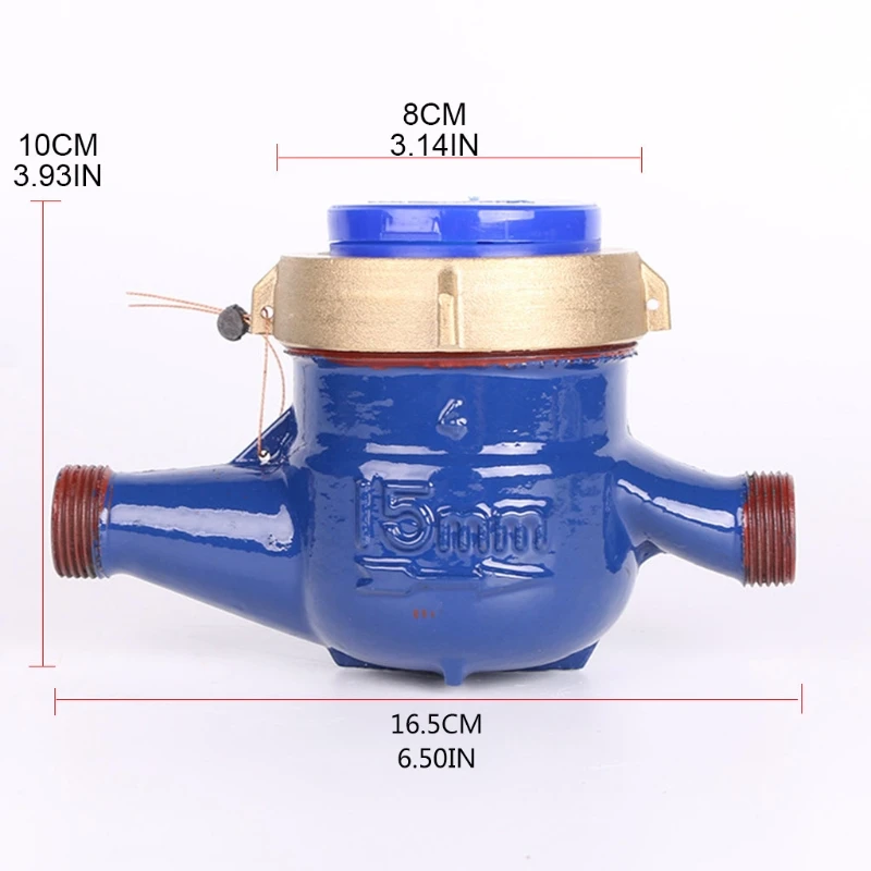 Water Meter Water Meter Cold with Fittings Garden & Home Usage