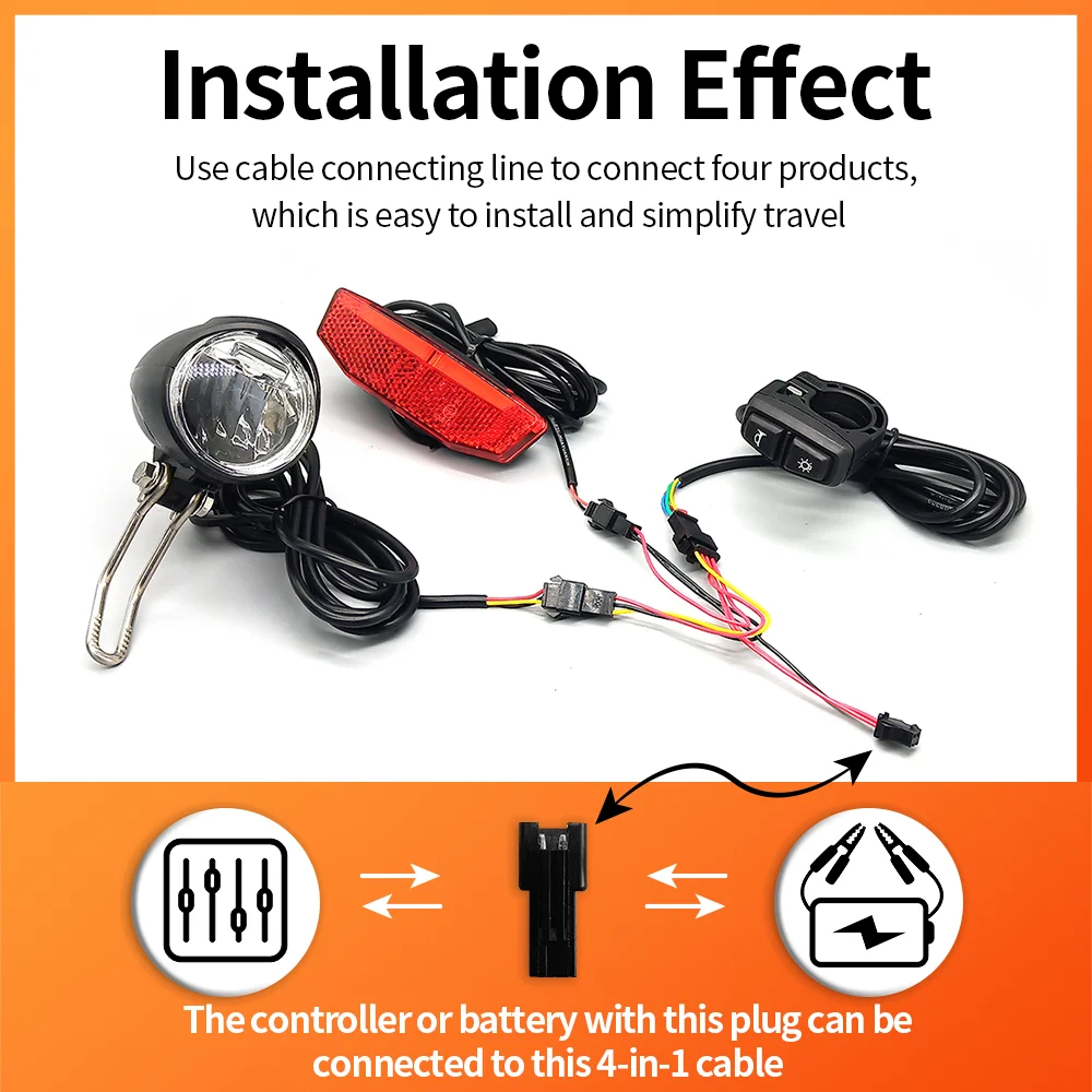 Light Switch Diy Bike Brake Light In LED Tail Light Scooter E-bike