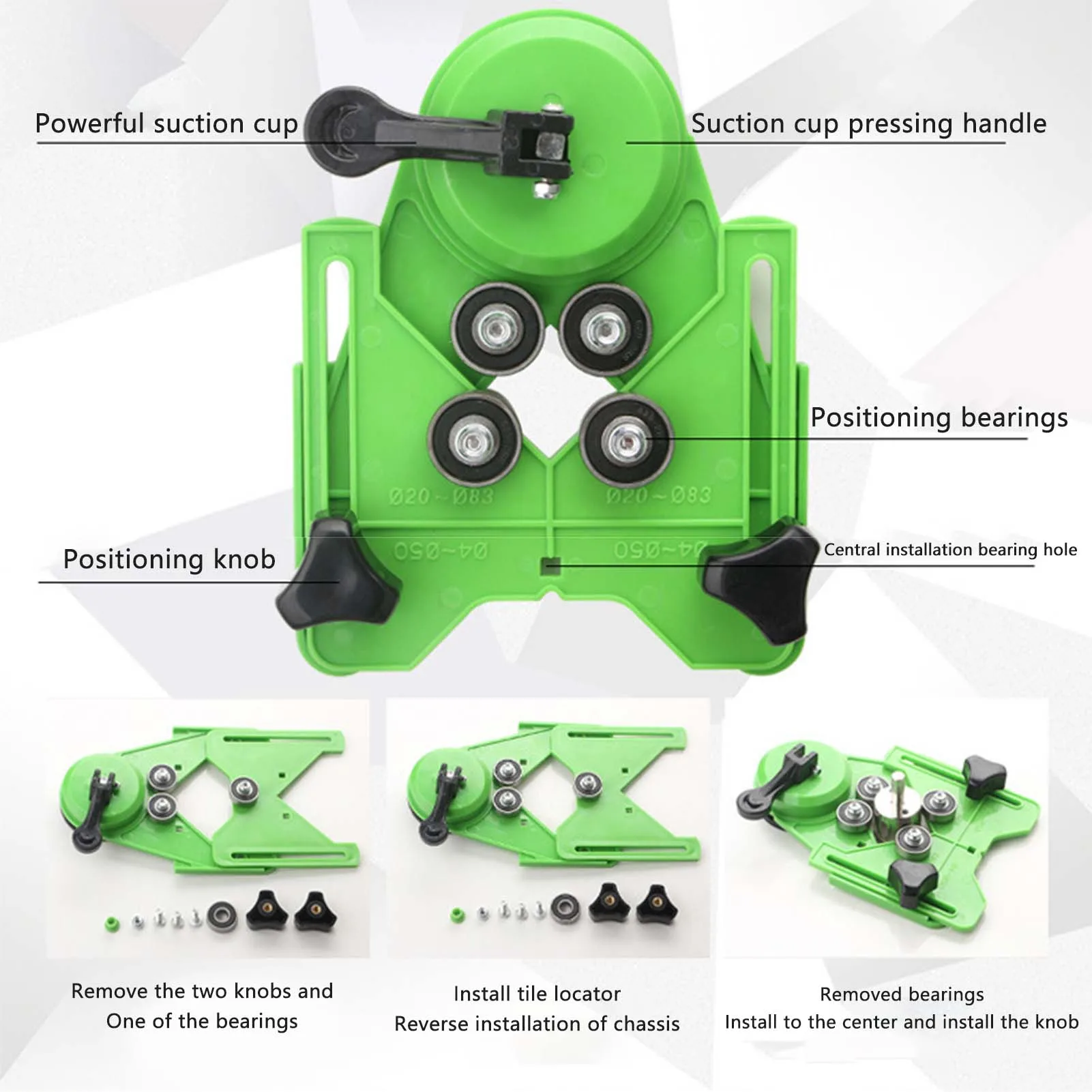 Manual Tool Combination Glass Positioner Hole Drilling Fixator Ceramic Tile Glass Marble Hole Drilling Positioner Tile Trimmer